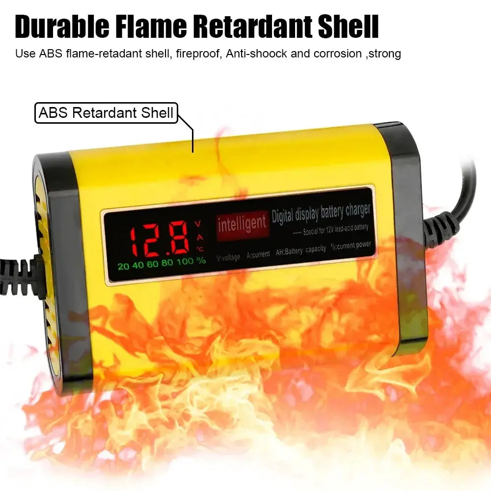 Fully Automatic Car Battery Charger LCD 2A Fast Charge - OurLum.com