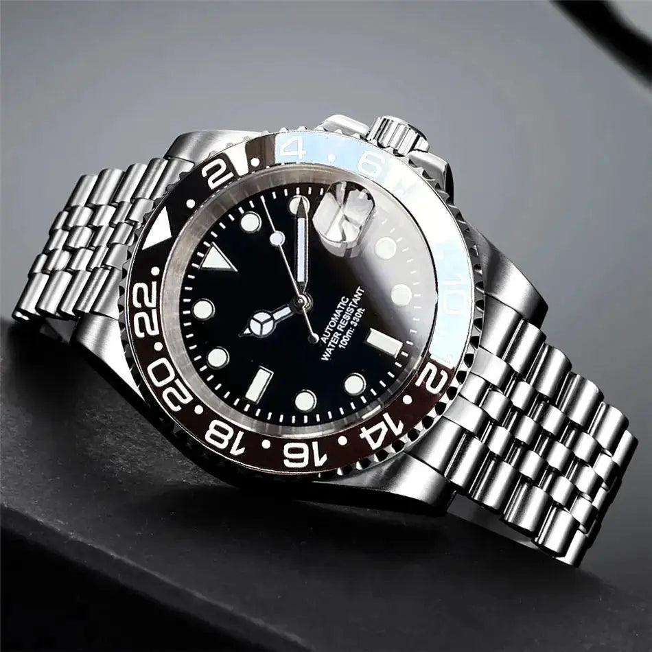 200m Waterproof Miyota8215 Automatic Men Watch Diver Watches 40mm Mechanical Movement Luminous Jubilee Strap Glide Lock Buckle