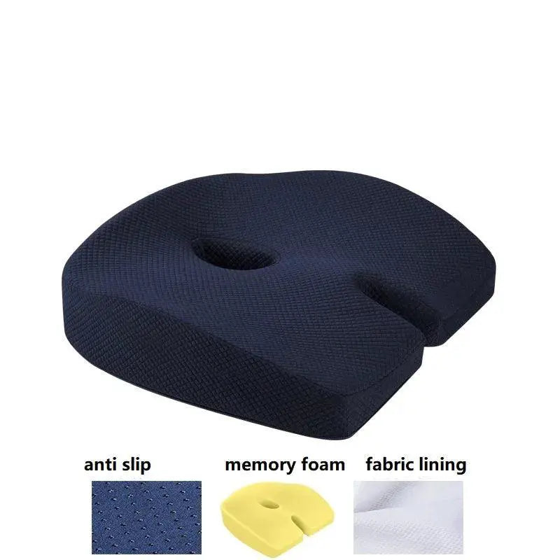 Ergonomic Memory Foam Seat Cushion Tailbone Pain Relief