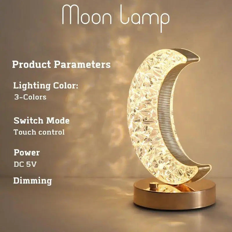 Moon Lamp 3D LED Night Light With Touch Dimming Glow