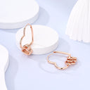 Silver Plated Earrings Rose Gold