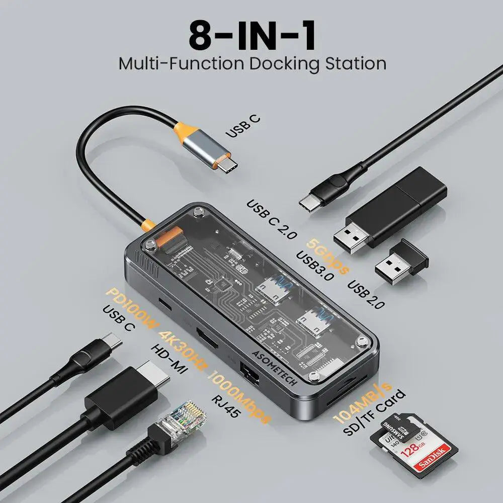 10-In-1 USB-C Dock for MacBook With 4K HDMI Fast Charging