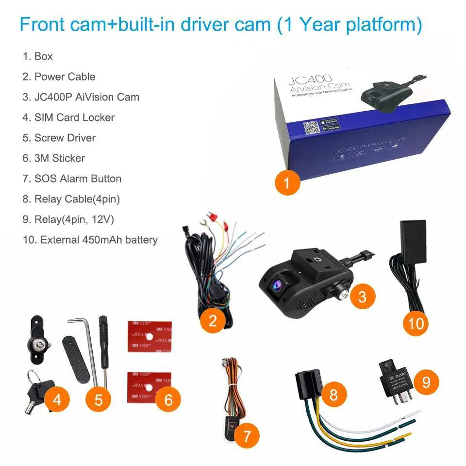 Jimi Car Camera With Enhanced GPS Tracking And Dual Cameras