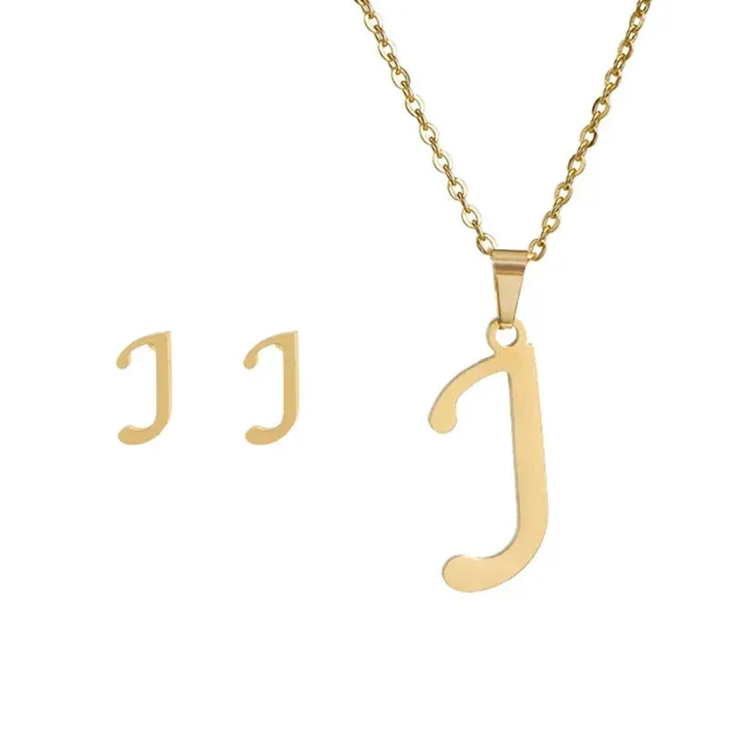 Custom Alphabet Necklace Set for Women — product view 12