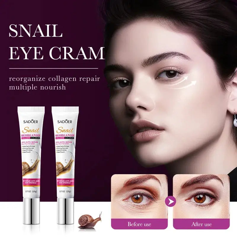 Snail Collagen Eye Cream Anti Dark Circles Remove Eyes Bags Moisturizing Firming Beauty Eyes Skin Care Products