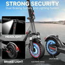 500W Adult Electric Scooter Foldable Solid Tires