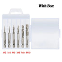 Tap Drill Bit Set Titanium Plated HSS Screw Thread Hex Shank Kit