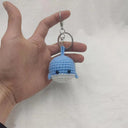 Cute Small Bear Couple Keychains Unique Knitting Cartoon Gift