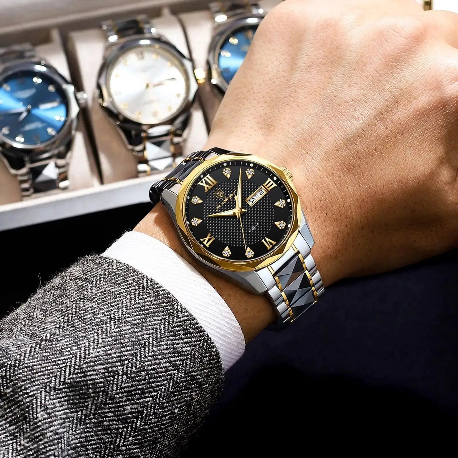 Men's Quartz Watch Stainless Steel Timepiece For Modern Men