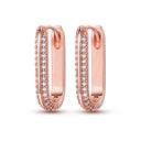 Silver Plated Earrings Rose Gold
