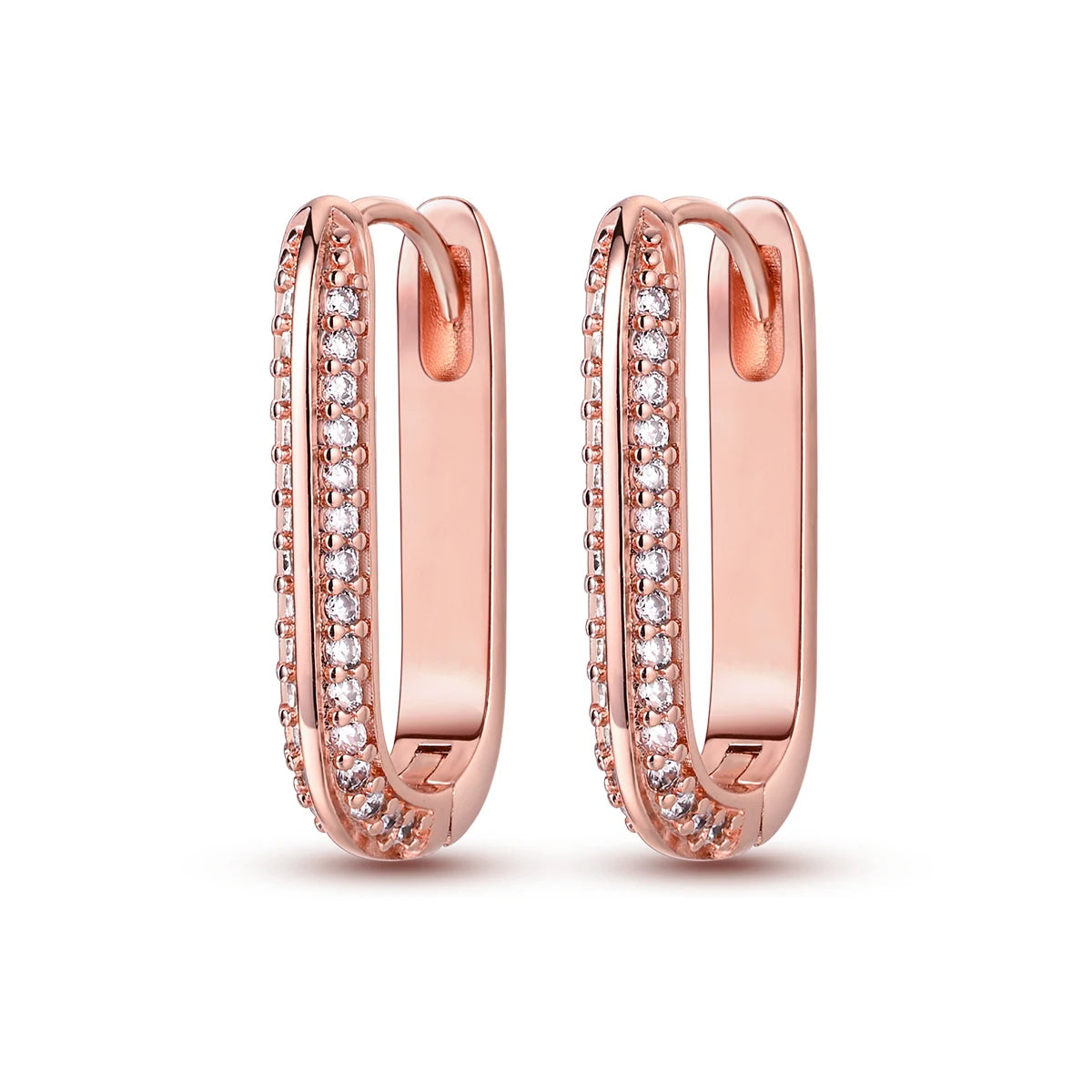 Silver Plated Earrings Rose Gold