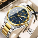 POEDAGAR Men Quartz Watch Steel