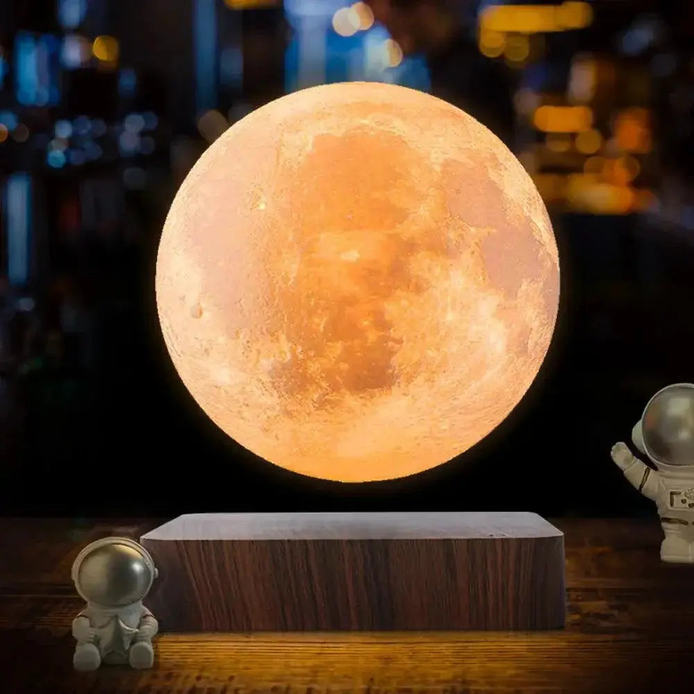 Floating RGB Moon Lamp With Magnetic Levitation LED Glow
