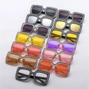 Trendy Rhinestone Kids Sunglasses with Colorful Lenses