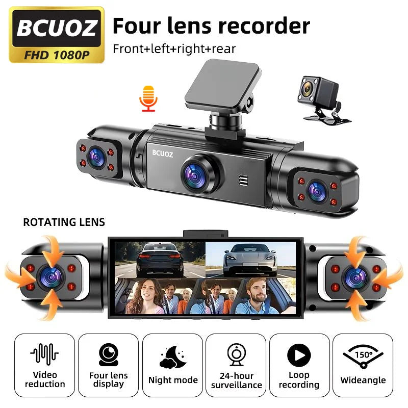 BCUOZ ° Dashcam Front Rear Left Right Car Cameras Super — product view 10