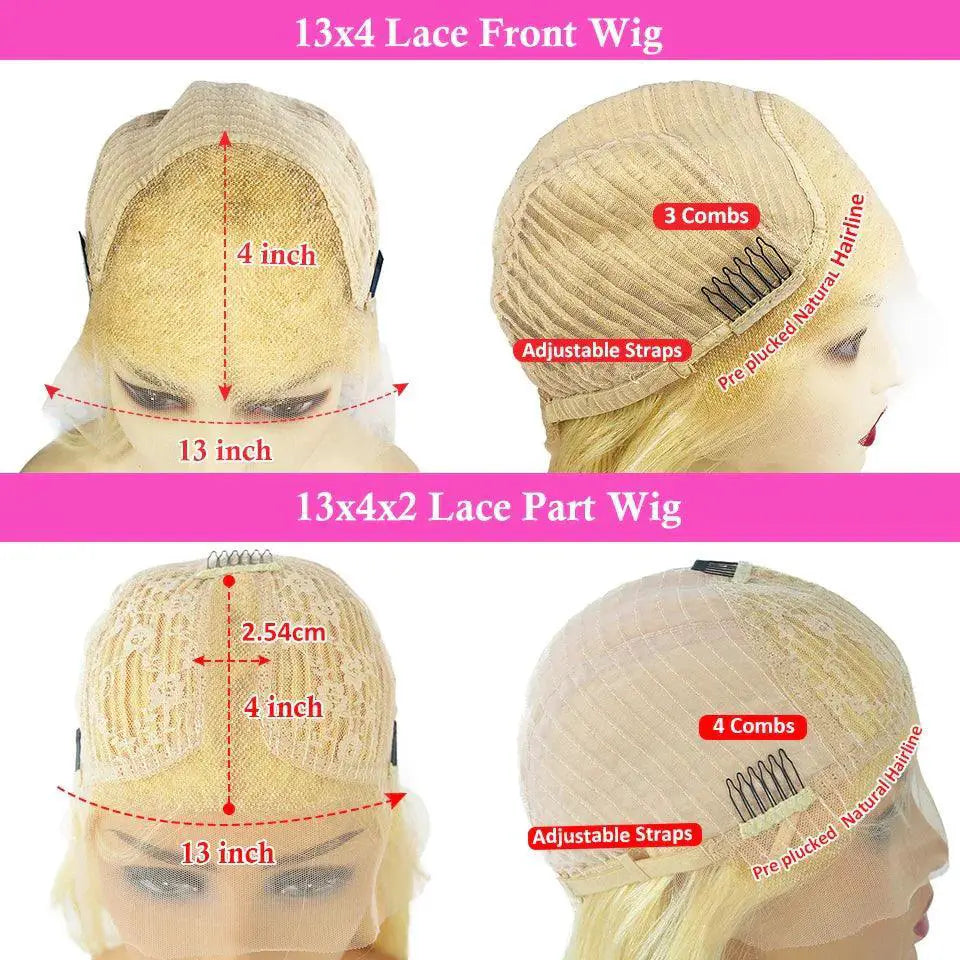 Mint Green Bob Wig 613 Blonde Lace Front Human Hair