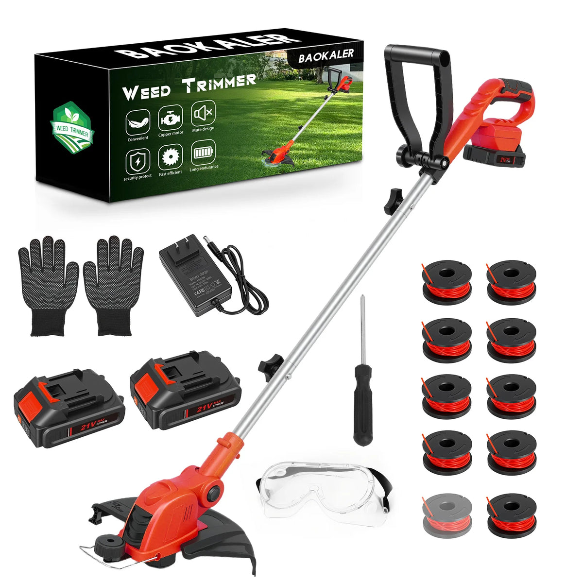 Cordless String Trimmer ° Rotatable Electric Lawn Mower — product view 10
