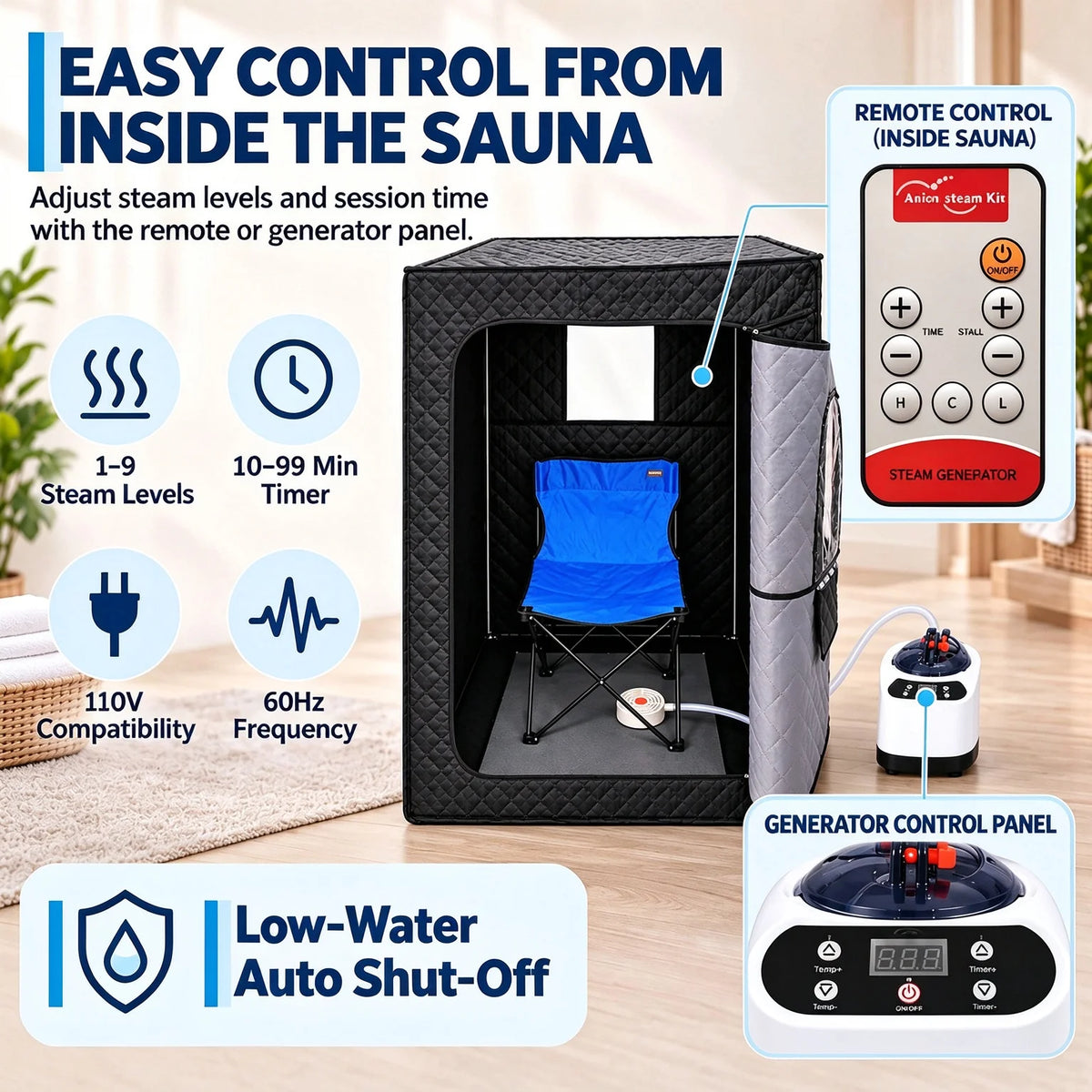 Portable Waterproof Sauna Room