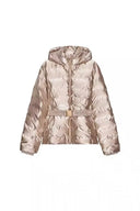 Waist Cinched Thick Hooded Jacket