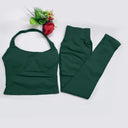 Yoga Set Seamless Backless Halter Top Leggings