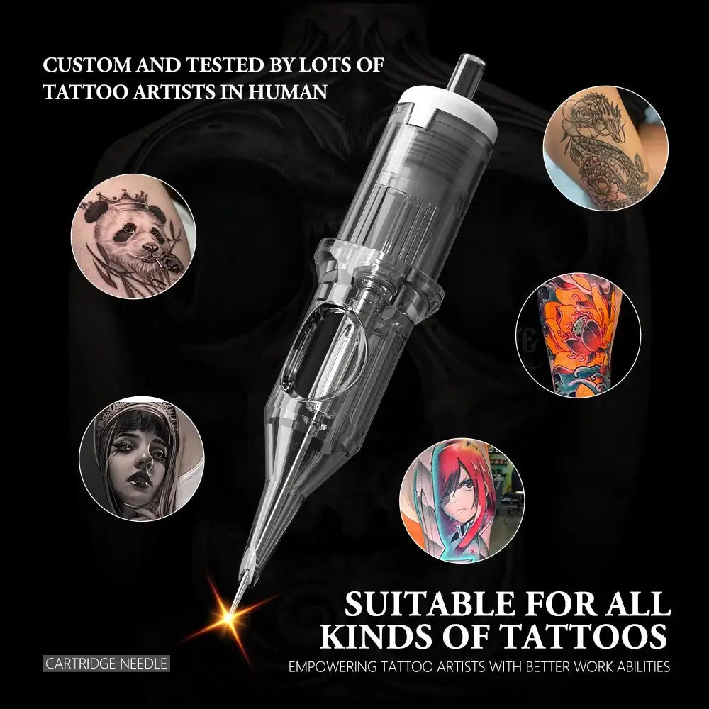 XNET T-rex Cartridge Tattoo Needles Round Liner RL/RM/RS/M1 20pcs Disposable Sterilized Safety Tattoo Needle For Tattoo Machine