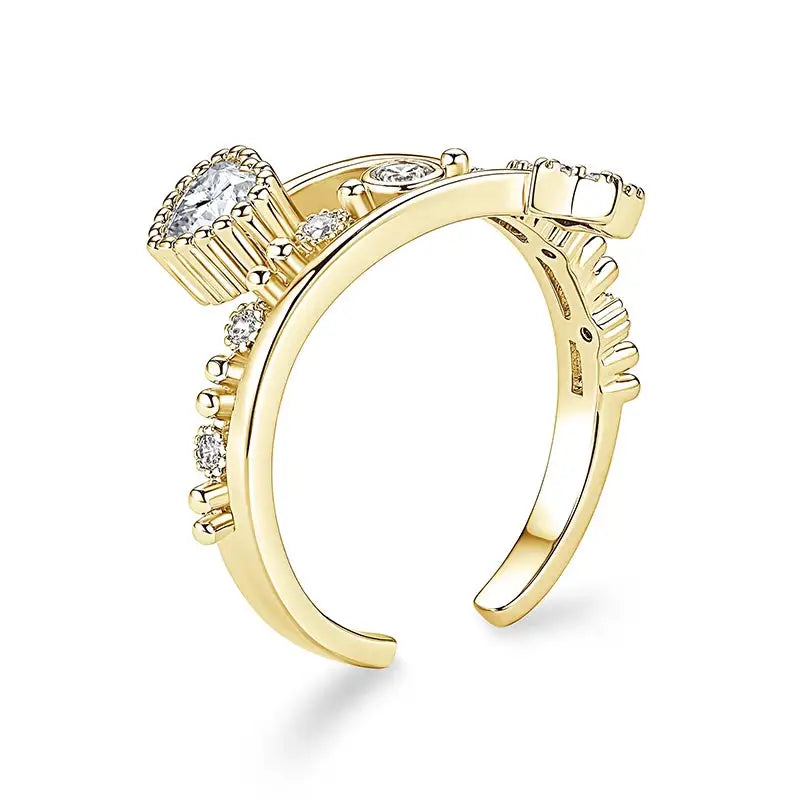 Gold Filled Moissanite Open Ring — product image 4