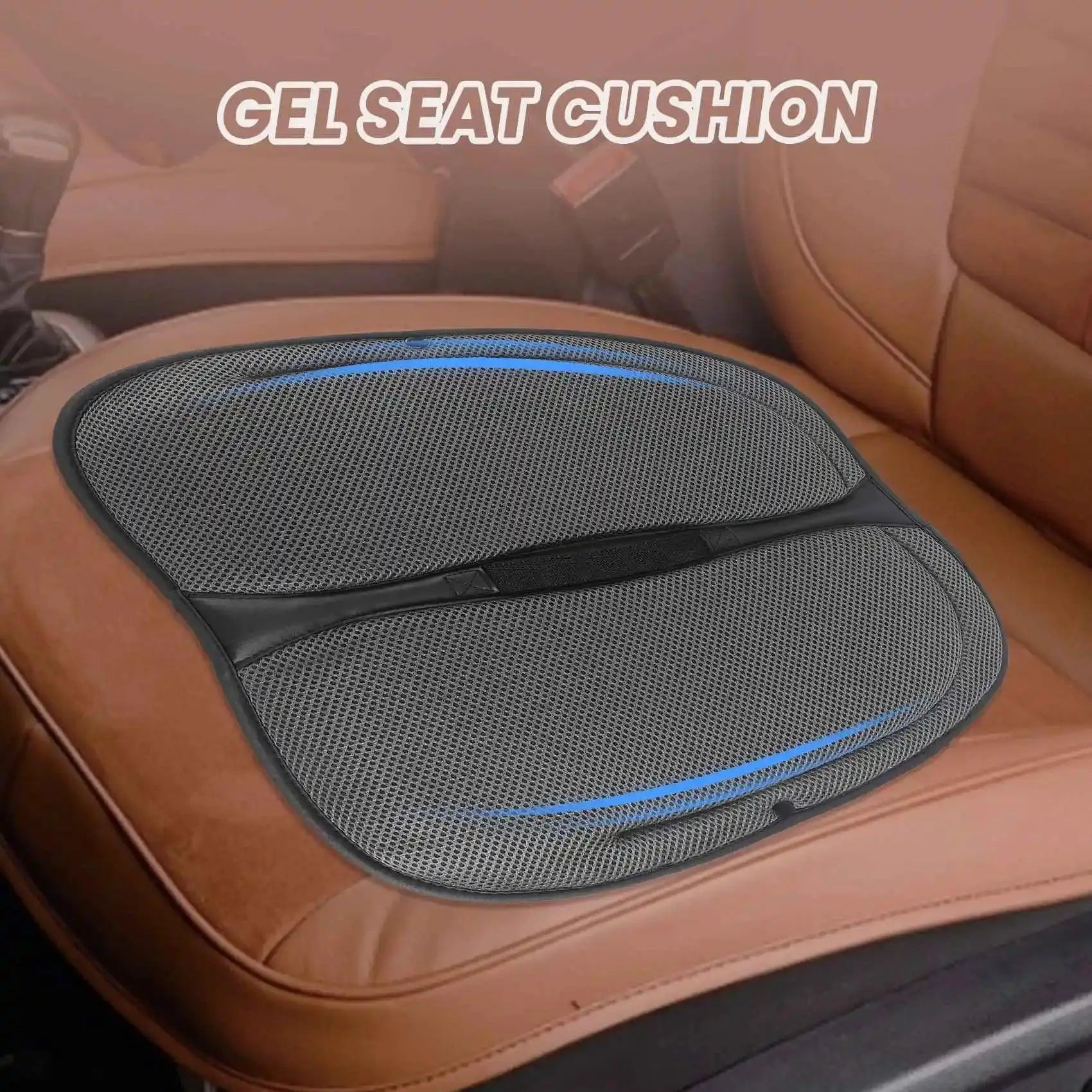 Cooling Gel Memory Foam Car Seat Cushion for Tailbone Relief