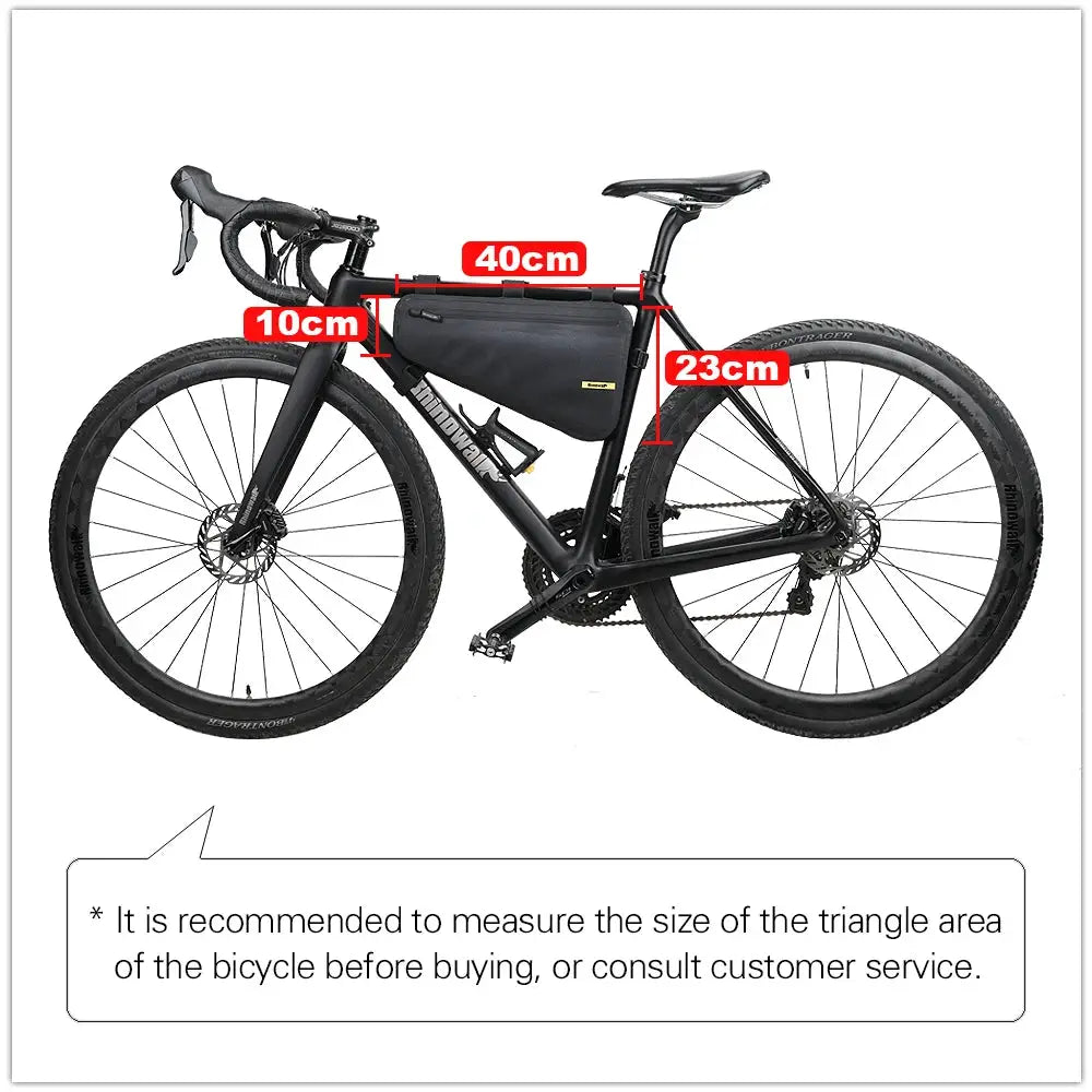 Rhinowalk Bike Frame Bag Waterproof 4L Big Capacity Triangle Bag Bicycle Bikepacking Bag Storage Tool Pouch For MTB Road Bike