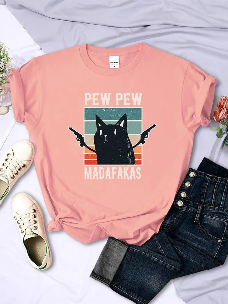 Madafaks Hip Hop Tee Cute Funny Cartoon Print Streetwear