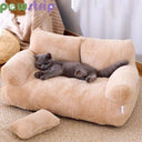 Luxury Cat Bed: Soft Washable Pet Sofa for Small Dogs