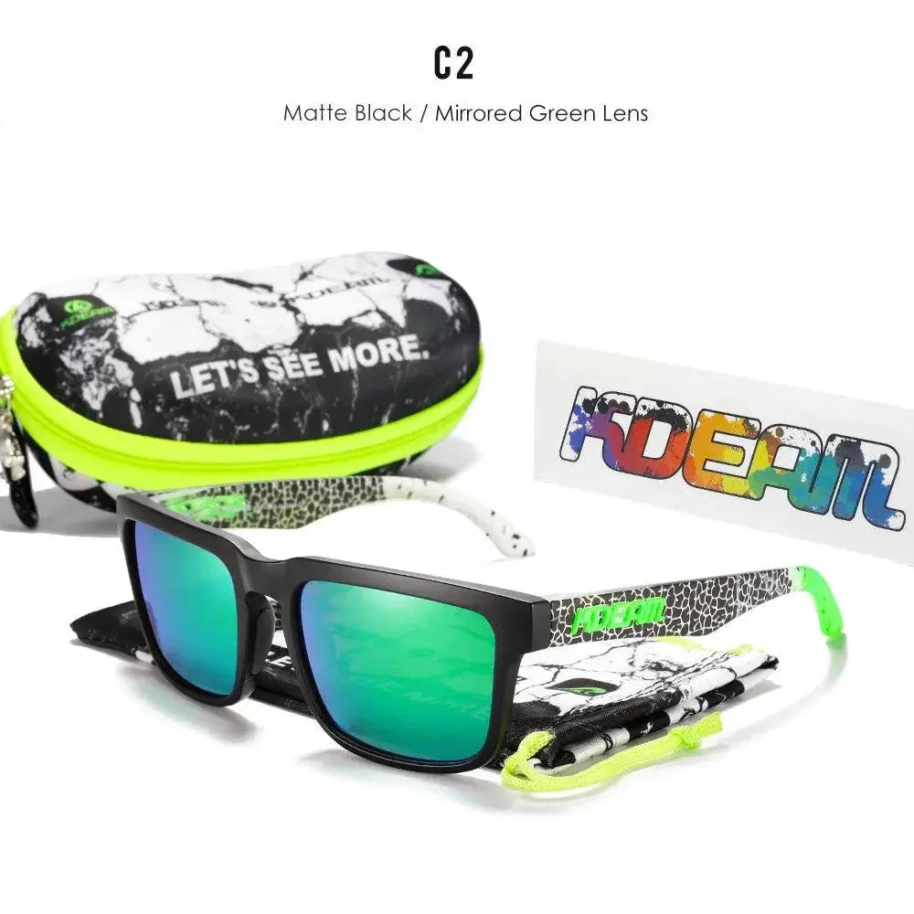 KDEAM Unisex Polarized Sunglasses Square Design 55mm