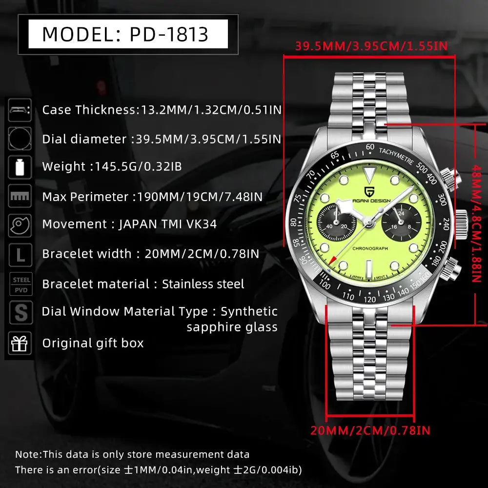 Panda Chronograph Watch For Men — product image 6