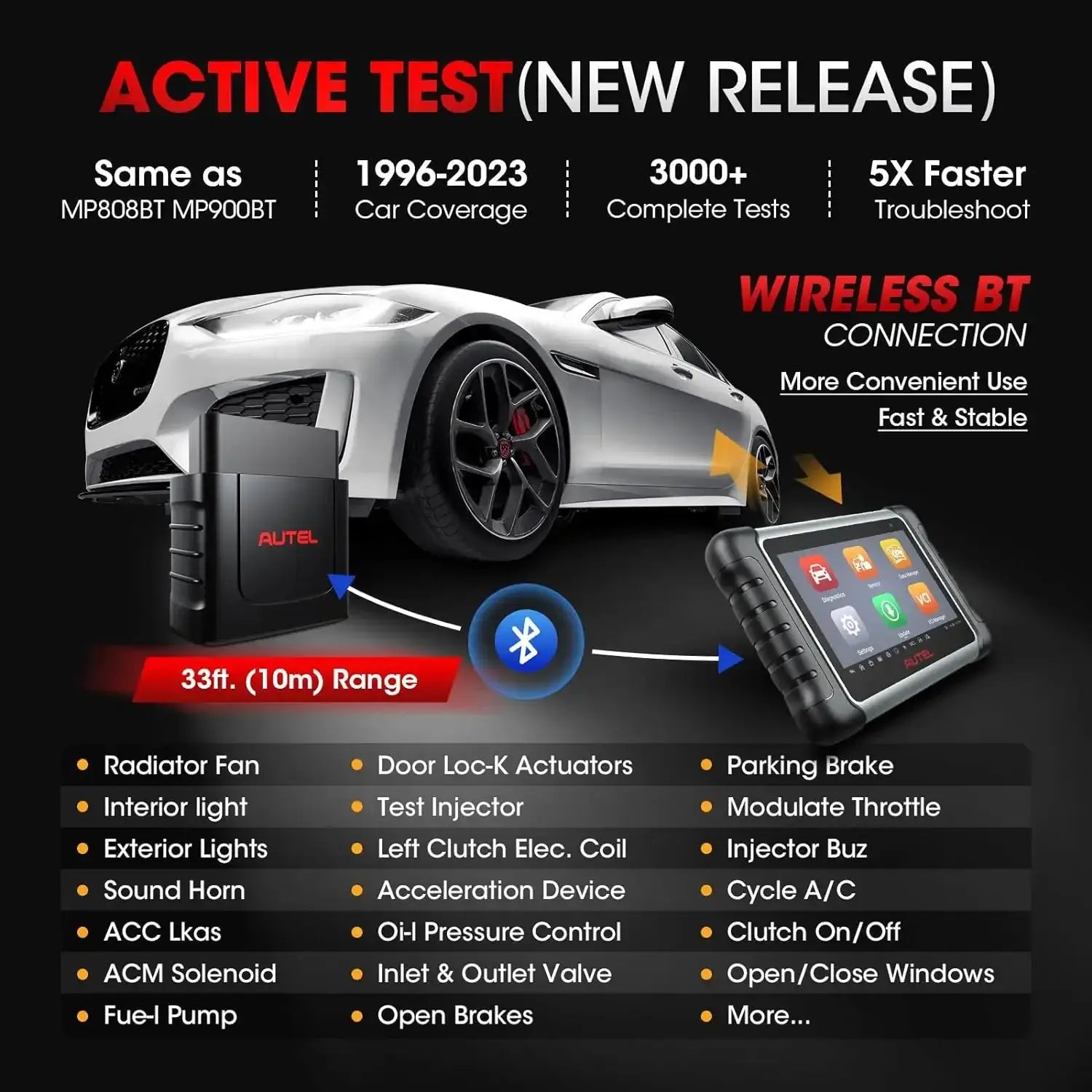 Autel MaxiCOM MK808K BT OBD2 Bluetooth Diagnostic Scanner