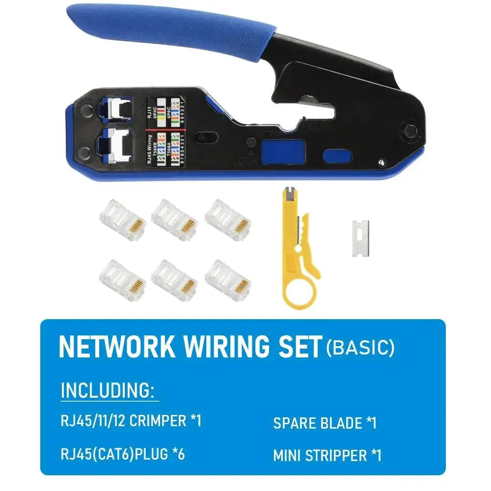 RJ45 Network Cable Crimper Kit Wire Stripping Pliers