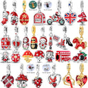 Sterling Silver Bright Red Charm