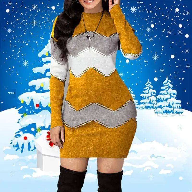 Elegant Christmas Sweater Dress For Festive Holiday Parties