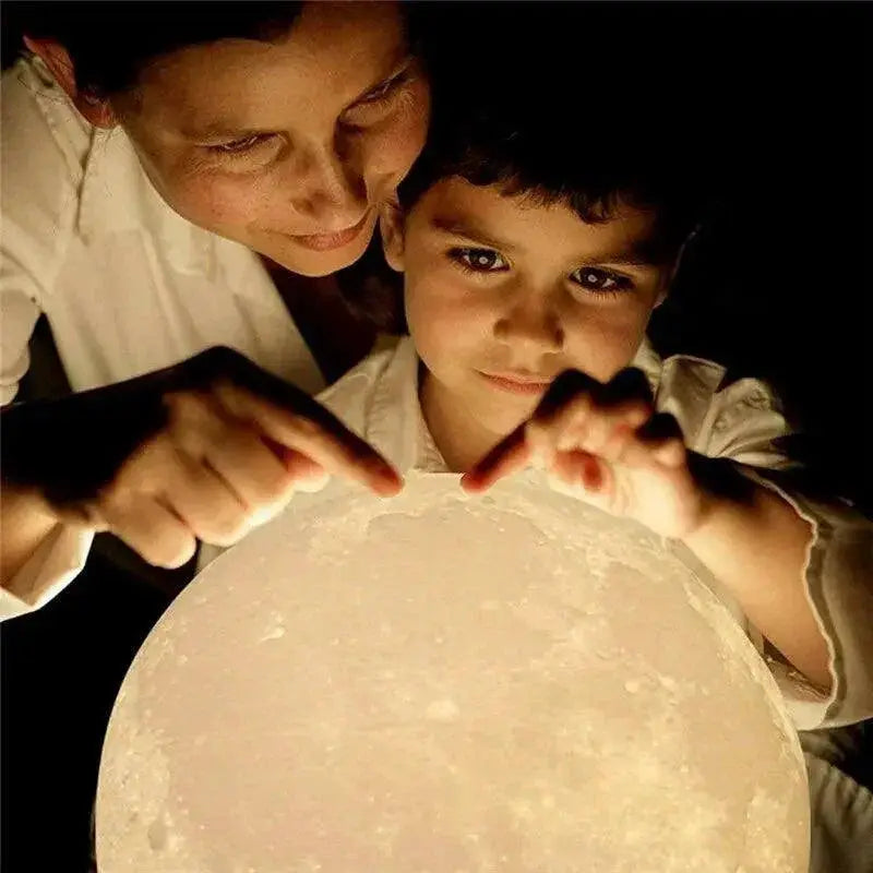 Moon Lamp Touch Control Rechargeable 3D Printed LED