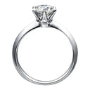 Moissanite Ring in Sterling Silver Rings