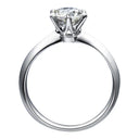 Moissanite Ring in Sterling Silver