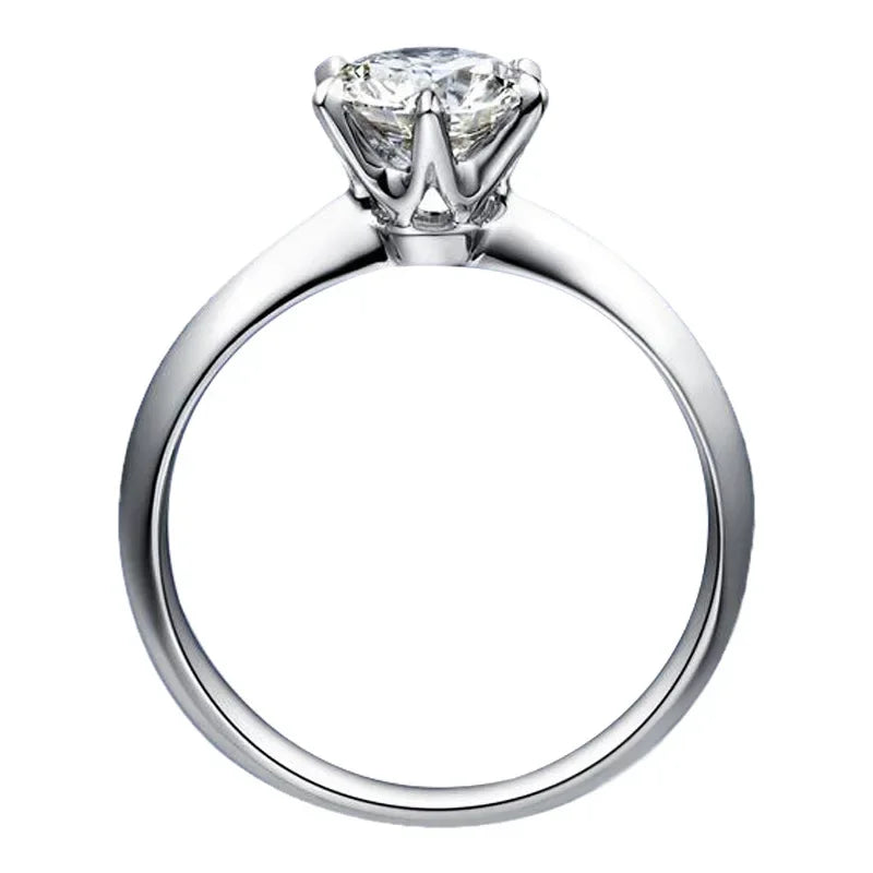 Moissanite Ring in Sterling Silver — product view 3