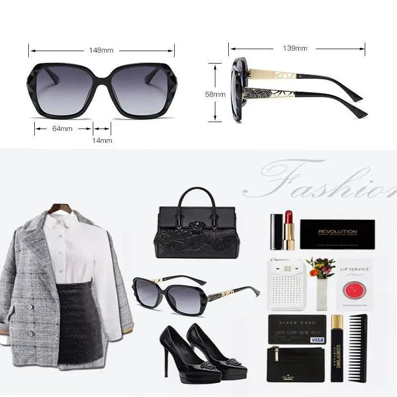Womens Oversized Polarized Sunglasses UV Protection