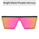 Unisex Vintage Flat Top Sunglasses with UV400 Protection
