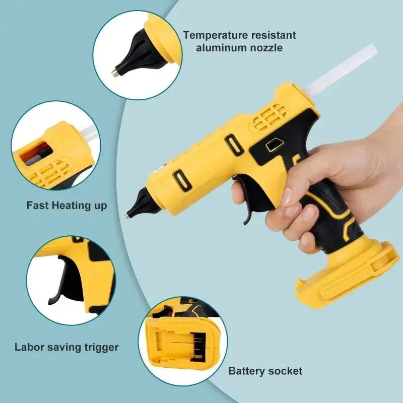 Cordless Electric Handheld Glue Gun For DeWalt Tools