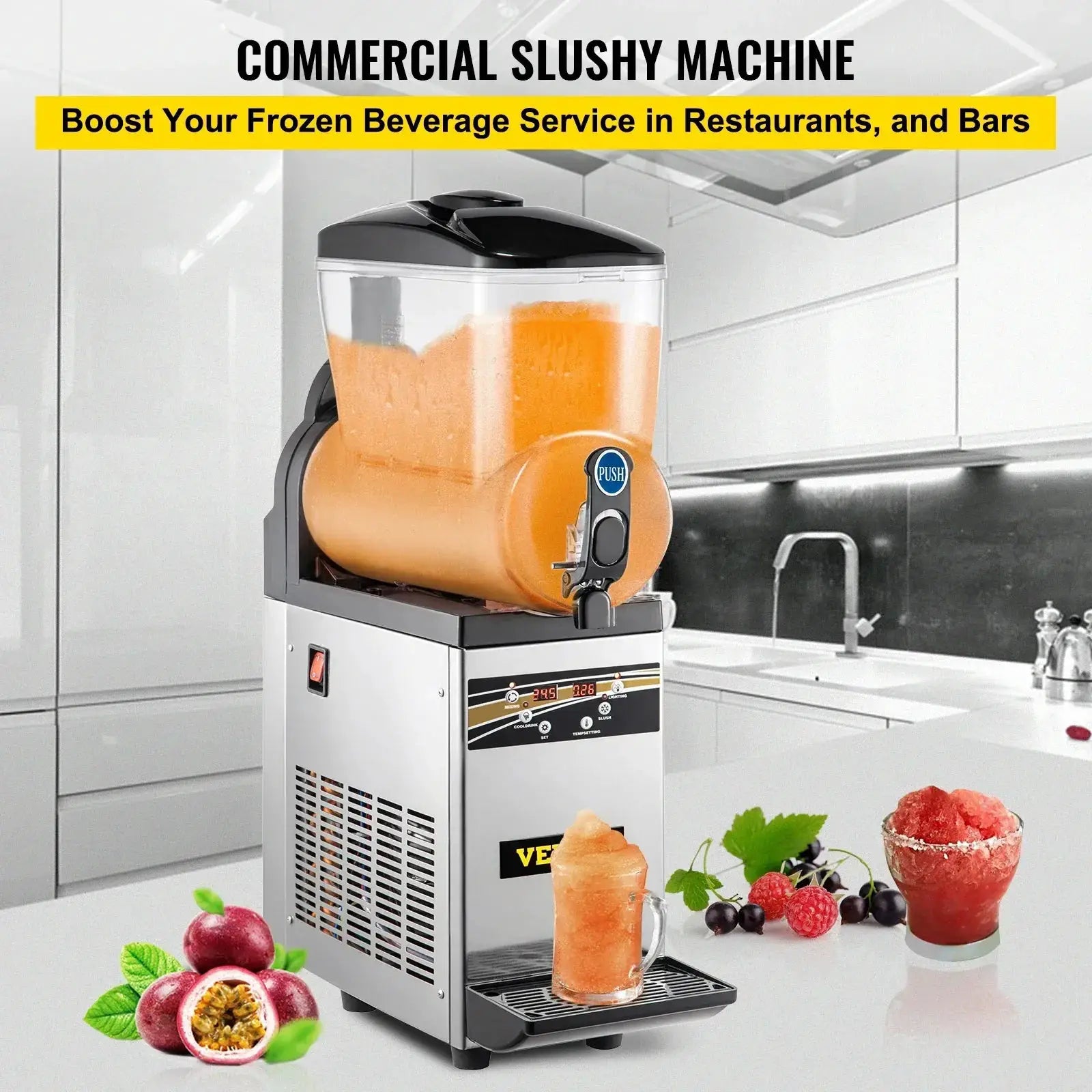 VEVOR 15L Single Tank Slush Ice Machine For Commercial Use