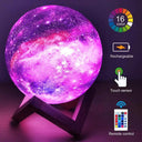 3D Moon Lamp 16 Colors Touch Control Night Light Glow