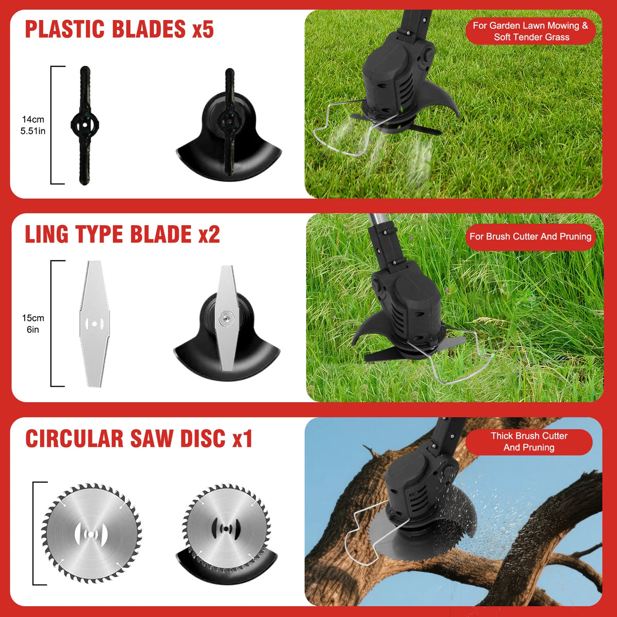 Grass Trimmer U-Handle Weed Whacker Lawn Mowers Inches Telescopic — product view 5