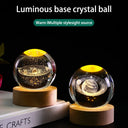 Luminous Crystal Ball LED Night Light Saturn Lamp