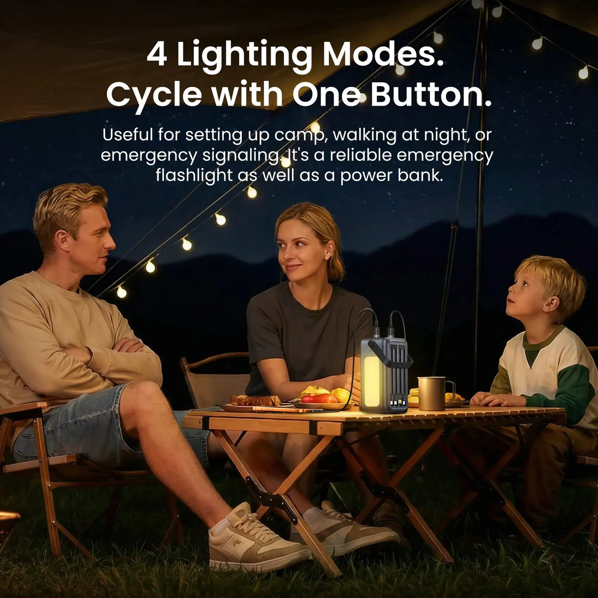 Vention 22.5W 50000mAh Power Station Portable External Battery for iPhone Samsung Power Bank with LED Charger for Home Camping
