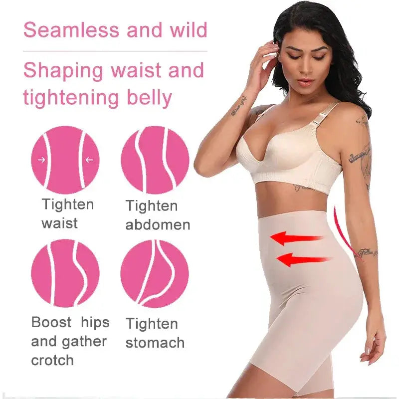 High Waist Body Shaper Shorts for Women Breathable Cotton