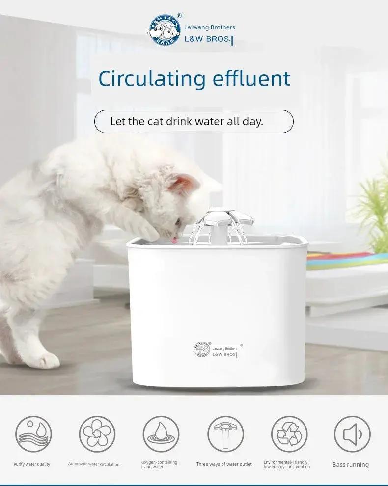 Pet Fountain Automatic Circulation Cat Water Fountain 50 Oz